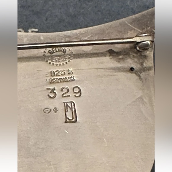 Very rare- vintage (50s-60s)Georg Jensen abstract sterling silver brooch - Picture 3 of 4